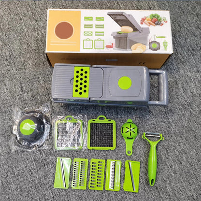 14 in 1 Multifunctional Vegetable Chopper, Mandoline Dicer, Slicer, With Container Box